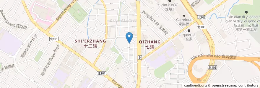 Mapa de ubicacion de 陶然日式小火鍋 en تايوان, تايبيه الجديدة, 新店區.