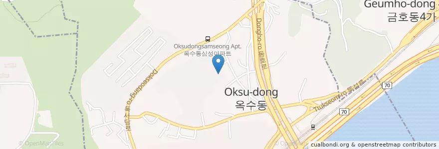 Mapa de ubicacion de 옥수동 en Zuid-Korea, Seoel, 성동구, 옥수동.