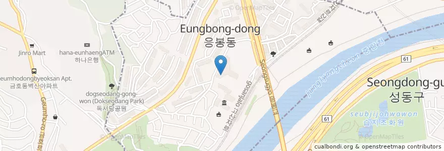 Mapa de ubicacion de Eungbong-dong en South Korea, Seoul, Seongdong-Gu, Eungbong-Dong.