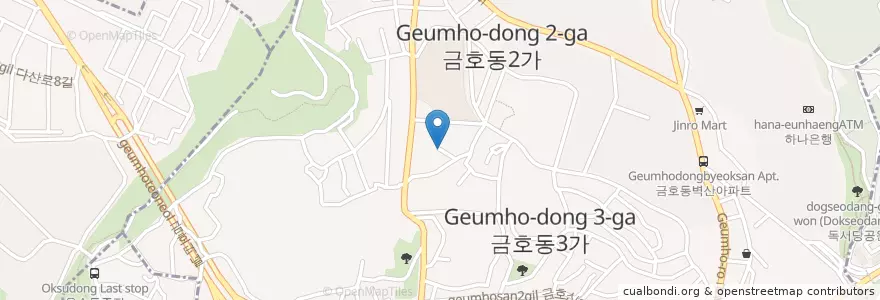 Mapa de ubicacion de 금호2·3가동 en Korea Selatan, 서울, 성동구, 금호2·3가동.