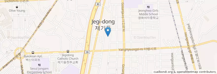 Mapa de ubicacion de 제기동 en کره جنوبی, سئول, 동대문구, 제기동.