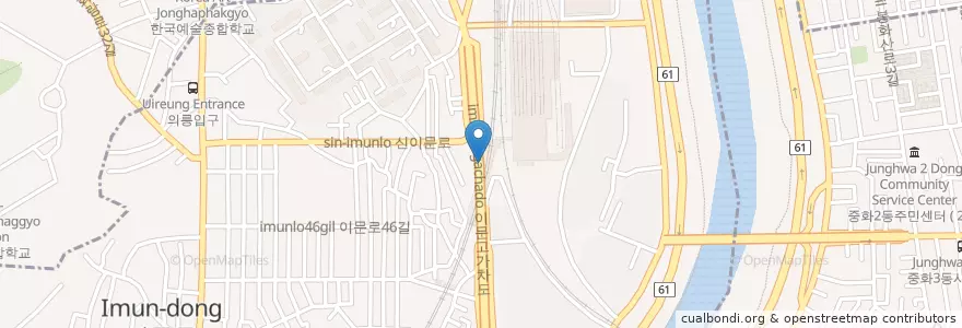 Mapa de ubicacion de 이문1동 en 韩国/南韓, 首尔, 東大門區, 이문1동.