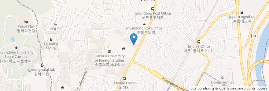 Mapa de ubicacion de 이문2동 en Zuid-Korea, Seoel, 동대문구, 이문2동.