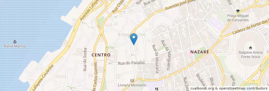 Mapa de ubicacion de Terminal da Barroquinha en Brazil, Northeast Region, Bahia, Região Metropolitana De Salvador, Região Geográfica Intermediária De Salvador, Microrregião De Salvador, Salvador.