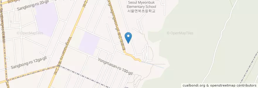 Mapa de ubicacion de 망우3동 en 대한민국, 서울, 중랑구, 망우3동.