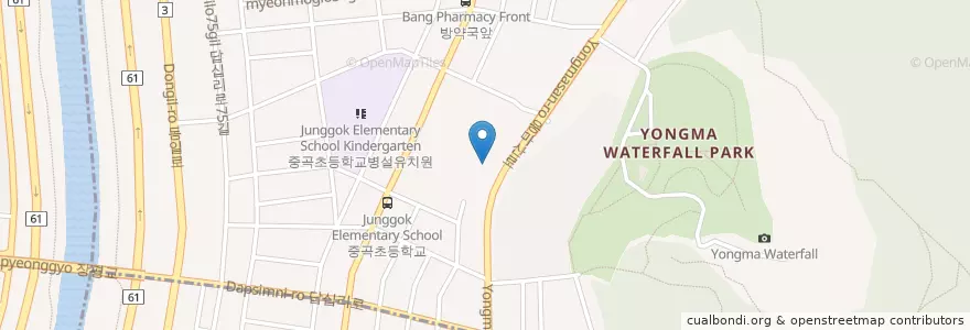 Mapa de ubicacion de 면목4동 en 대한민국, 서울, 중랑구, 면목4동.