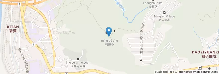 Mapa de ubicacion de 明德亭 en 臺灣, 新北市, 新店區.