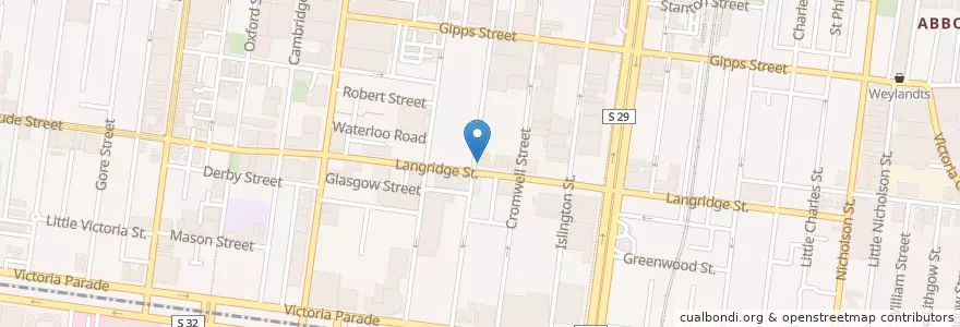 Mapa de ubicacion de Caffe Chiera en Avustralya, Victoria, City Of Yarra.