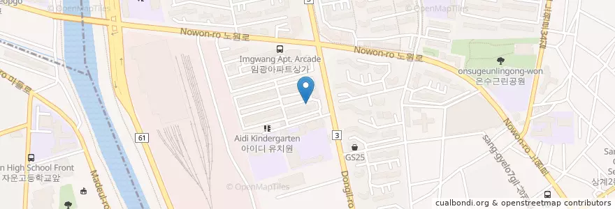Mapa de ubicacion de 상계10동 en Korea Selatan, 서울, 노원구, 상계10동.