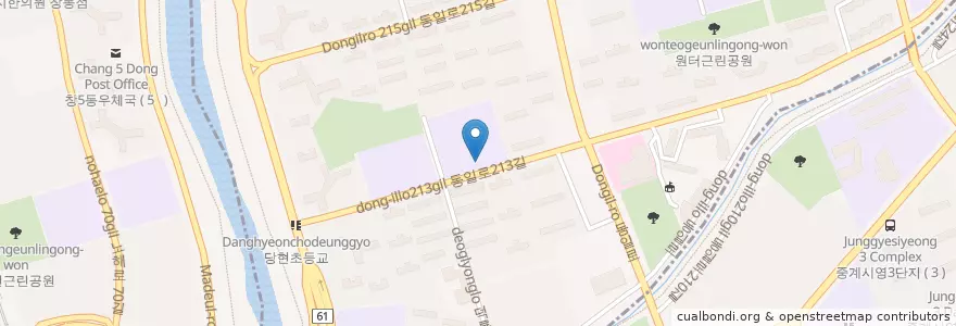 Mapa de ubicacion de 상계6·7동 en 大韓民国, ソウル, 蘆原区, 상계6·7동.