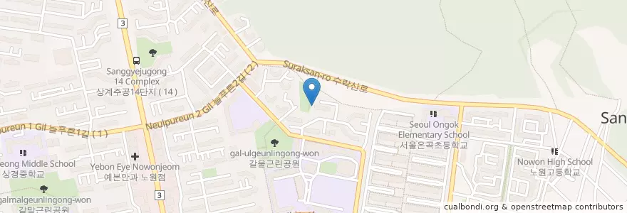 Mapa de ubicacion de 상계9동 en Zuid-Korea, Seoel, 노원구, 상계9동.