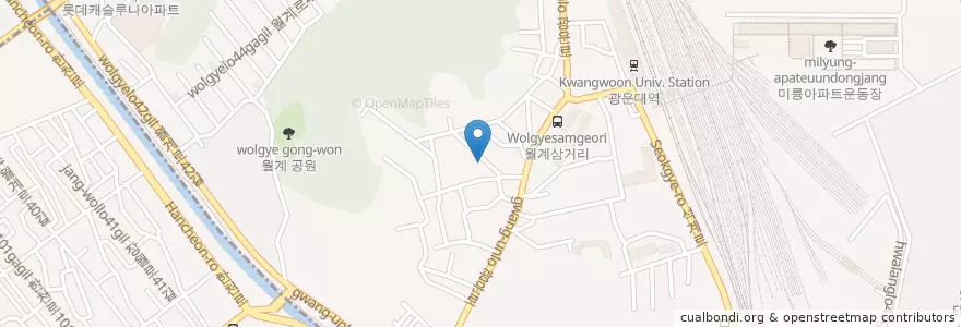 Mapa de ubicacion de 월계1동 en 大韓民国, ソウル, 蘆原区, 월계1동.