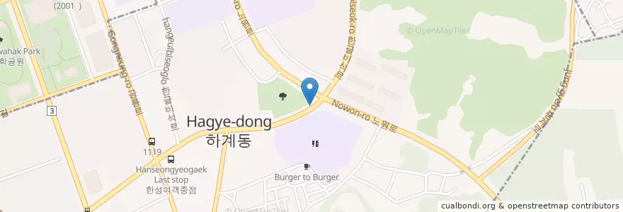Mapa de ubicacion de 하계1동 en 대한민국, 서울, 노원구, 하계1동.