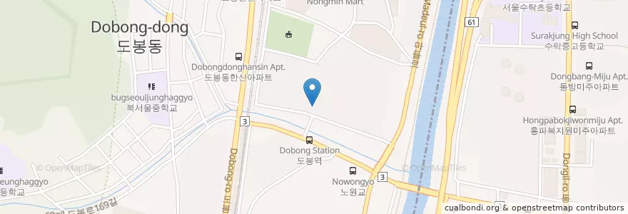Mapa de ubicacion de 도봉2동 en Coreia Do Sul, Seul, 도봉구, 도봉2동.