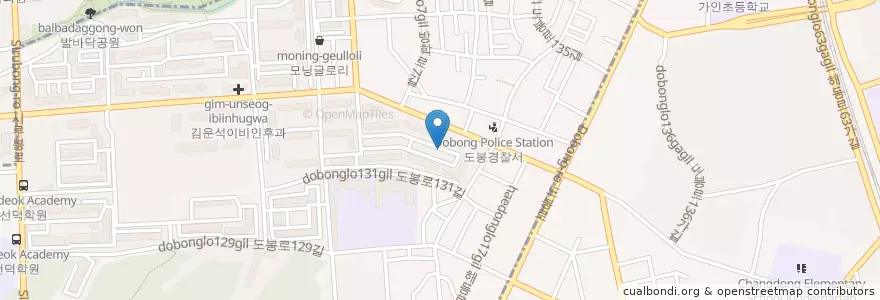 Mapa de ubicacion de 쌍문2동 en 대한민국, 서울, 도봉구, 쌍문2동.