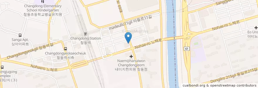 Mapa de ubicacion de 창4동 en Республика Корея, Сеул, 도봉구, 창4동.