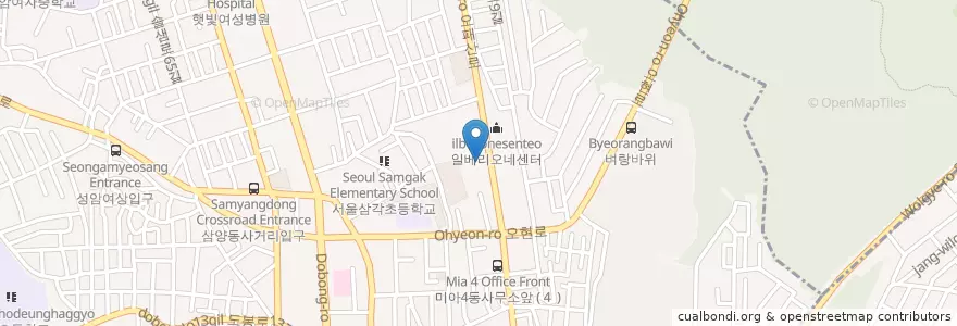 Mapa de ubicacion de 송중동 en Coreia Do Sul, Seul, 강북구, 송중동.