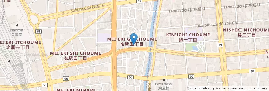Mapa de ubicacion de コビトカバ en Япония, Айти, 名古屋市, 中村区.