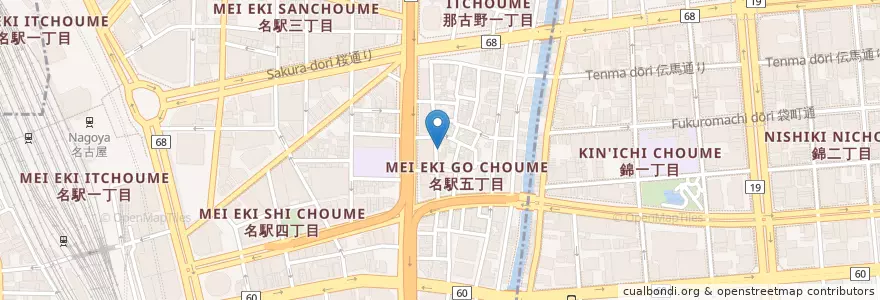 Mapa de ubicacion de Mayパーク en Japon, Préfecture D'Aichi, 名古屋市, 中村区.