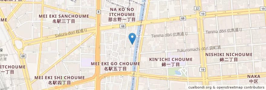 Mapa de ubicacion de Mun en Japon, Préfecture D'Aichi, 名古屋市, 中村区.