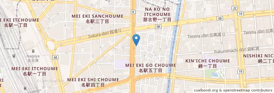 Mapa de ubicacion de サワデー en ژاپن, 愛知県, 名古屋市, 中村区.