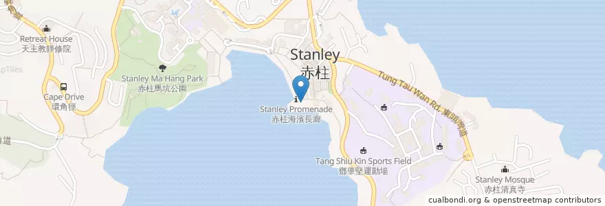 Mapa de ubicacion de 水僊古廟 en الصين, غوانغدونغ, هونغ كونغ, جزيرة هونغ كونغ, الأقاليم الجديدة, 南區 Southern District.