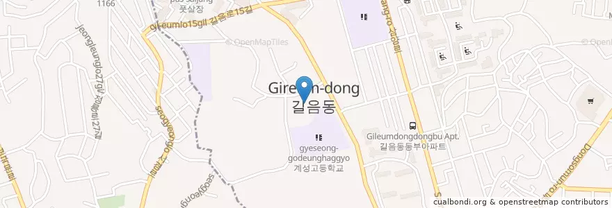 Mapa de ubicacion de 길음1동 en 大韓民国, ソウル, 城北区, 길음1동, 길음1동.