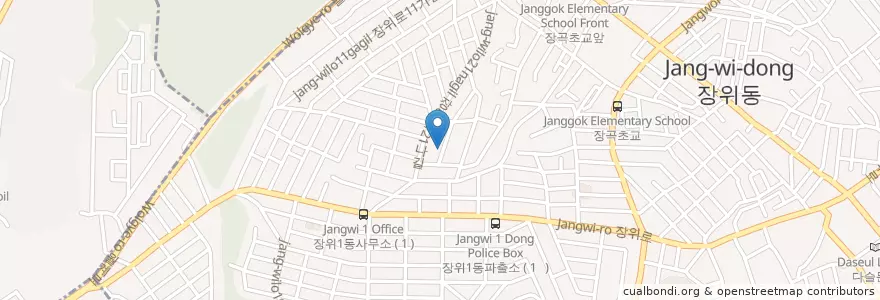 Mapa de ubicacion de 장위1동 en Zuid-Korea, Seoel, 성북구, 장위1동.