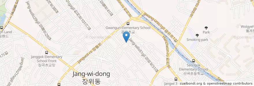 Mapa de ubicacion de 장위3동 en كوريا الجنوبية, سول, 성북구, 장위3동.