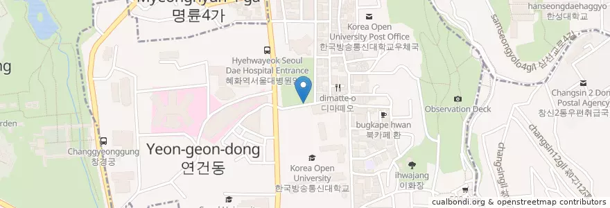 Mapa de ubicacion de 이화동 en Südkorea, Seoul, 종로구, 이화동.