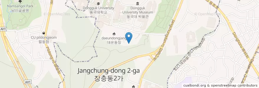 Mapa de ubicacion de 장충동 en Südkorea, Seoul, 중구, 장충동.
