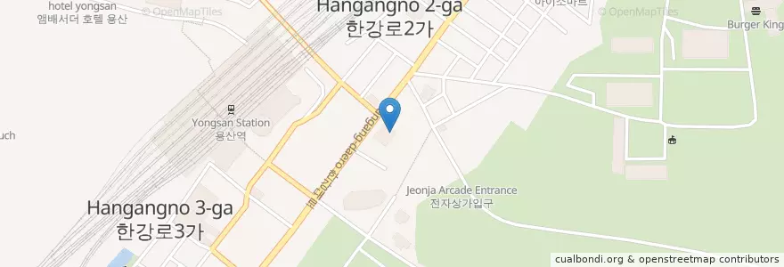 Mapa de ubicacion de 한강로동 en 韩国/南韓, 首尔, 龍山區, 한강로동.