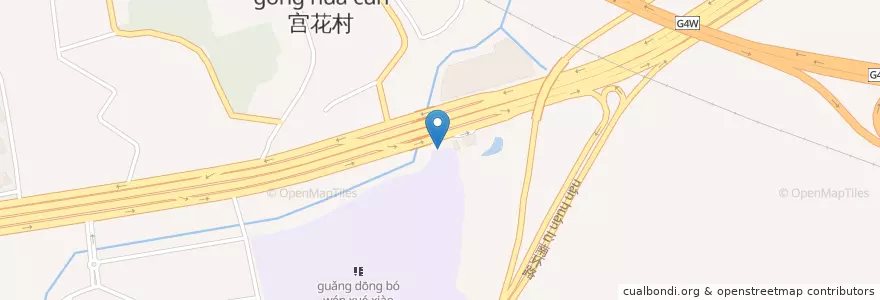 Mapa de ubicacion de 广东博文学校 en 中国, 广东省, 中山市, 火炬开发区街道.