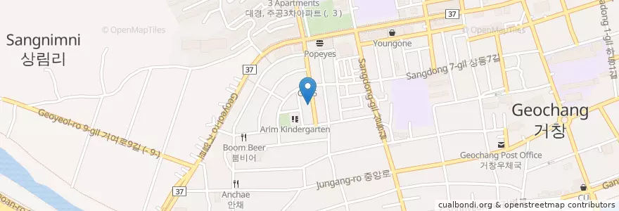 Mapa de ubicacion de BHC en 대한민국, 경상남도, 거창군.