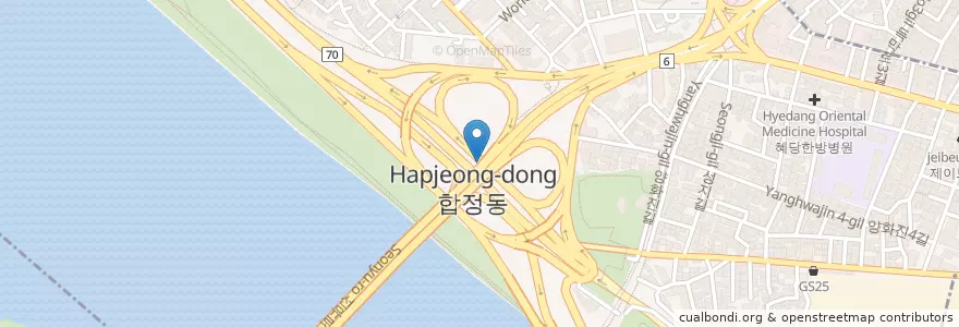 Mapa de ubicacion de 합정동 en كوريا الجنوبية, سول, 합정동.