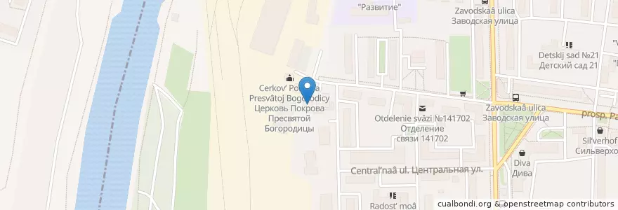 Mapa de ubicacion de Колибри en Russia, Central Federal District, Moscow Oblast, Khimki Urban Okrug.