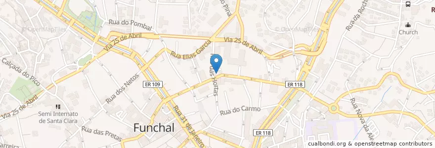 Mapa de ubicacion de O Chaparro en Portekiz.