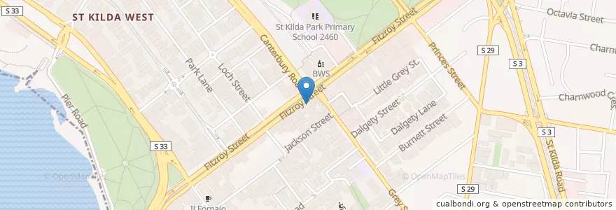 Mapa de ubicacion de Robarta en オーストラリア, ビクトリア, City Of Port Phillip.