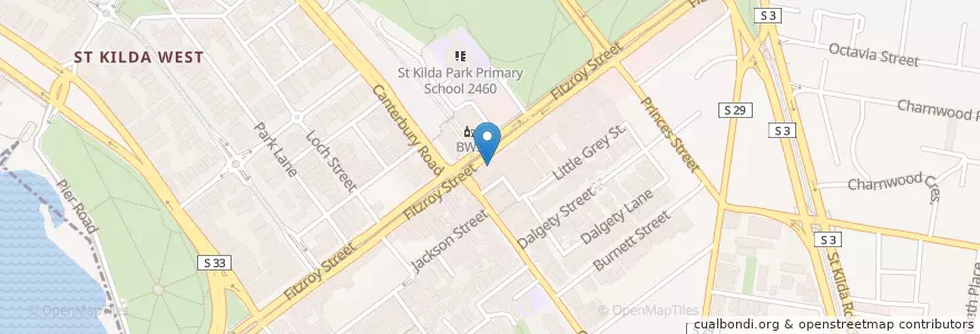 Mapa de ubicacion de Alex Theater St.K en Australien, Victoria, City Of Port Phillip.
