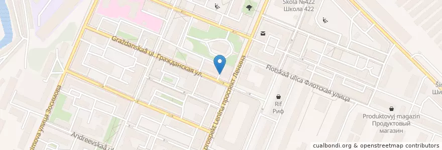 Mapa de ubicacion de Суши Wok en 俄罗斯/俄羅斯, Северо-Западный Федеральный Округ, 列宁格勒州, Санкт-Петербург, Кронштадтский Район, Кронштадт.