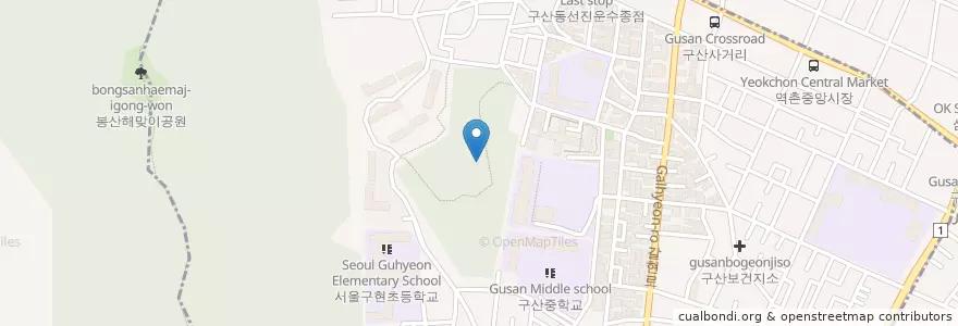 Mapa de ubicacion de 구산동 en کره جنوبی, سئول, 은평구, 구산동.