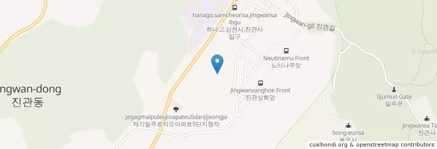 Mapa de ubicacion de 진관동 en 대한민국, 서울, 은평구, 진관동.