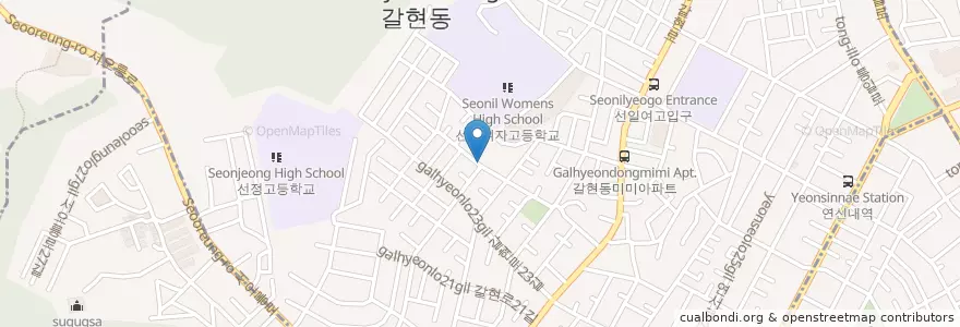 Mapa de ubicacion de 갈현2동 en 韩国/南韓, 首尔, 恩平区, 갈현2동.