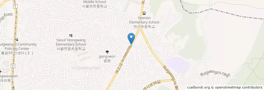 Mapa de ubicacion de 불광2동 en Südkorea, Seoul, 은평구, 불광2동.