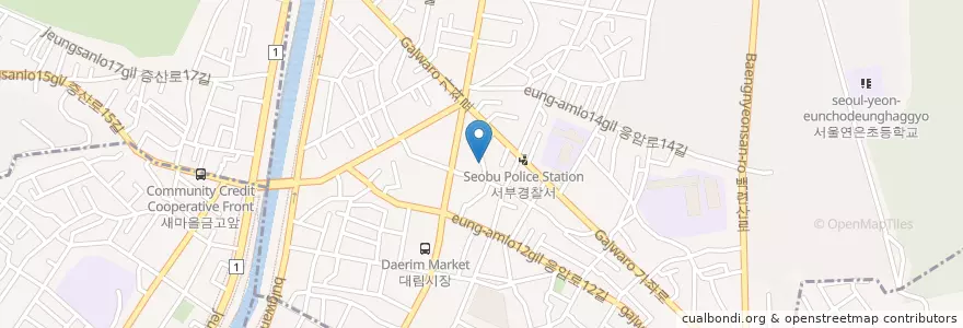 Mapa de ubicacion de 응암3동 en Corea Del Sur, Seúl, 은평구, 응암3동.
