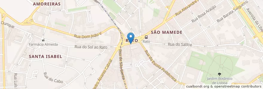 Mapa de ubicacion de O Rodas en 葡萄牙, Área Metropolitana De Lisboa, Lisboa, Grande Lisboa, 里斯本.