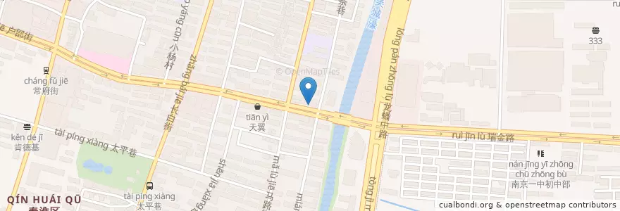 Mapa de ubicacion de 固城湖螃蟹 en 中国, 江蘇省, 南京市, 秦淮区.