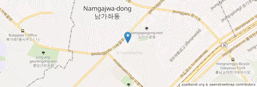 Mapa de ubicacion de 남가좌동 en کره جنوبی, سئول, 서대문구, 남가좌동, 남가좌2동.