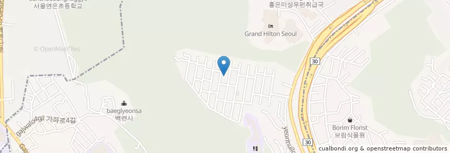 Mapa de ubicacion de 홍은2동 en 대한민국, 서울, 서대문구, 홍은동, 홍은2동.