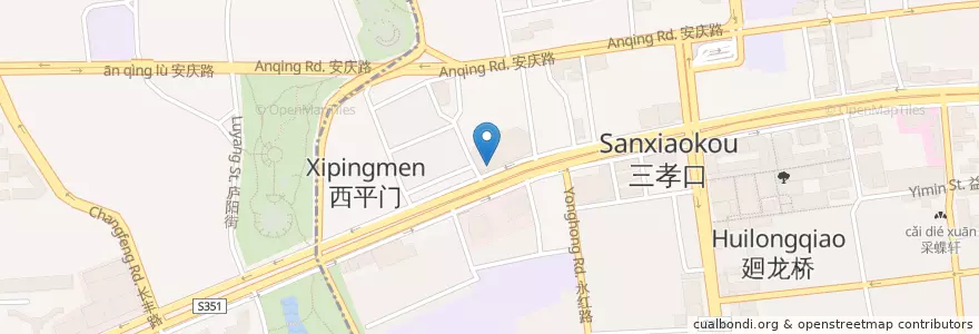 Mapa de ubicacion de 中国农业银行 en China, Anhui, Hefei, 蜀山区 (Shushan), 合肥市区, 三孝口街道.
